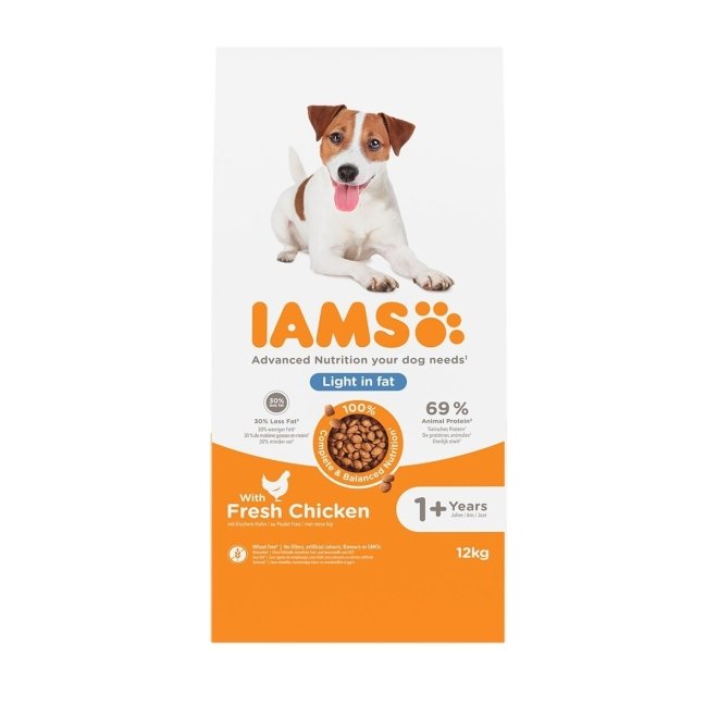 Iams for Vitality Dog Adult Light In Fat Chicken 12 kg