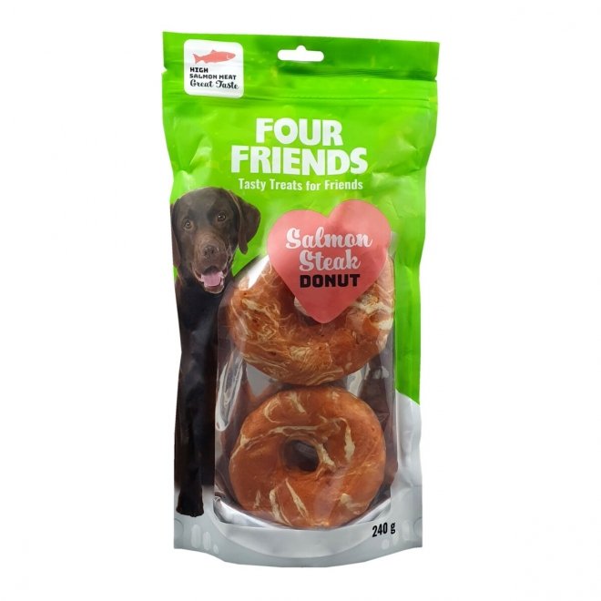 FourFriends Dog Salmon Steak Donut 2-pack