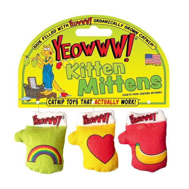 Yeowww Kattemynte Kitten Mittens 3-pakk