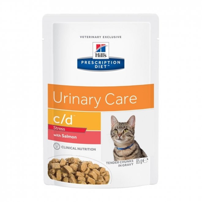 Hill&#39;s Prescription Diet Feline c/d Urinary Care Stress Salmon 12x85 g