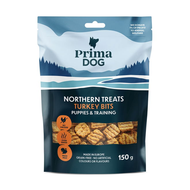 PrimaDog Northern Treats Valpgodbiter Kalkun 150 g