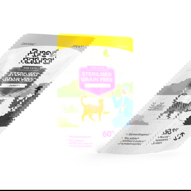 Purenatural Cat Adult Grain Free Sterilized Kalkon 100 g