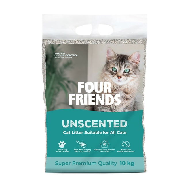 FourFriends Cat Litter Unscented 10 kg