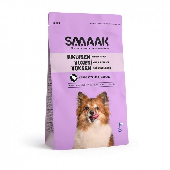 SMAAK Dog Adult Small Breed Kylling (2 kg)