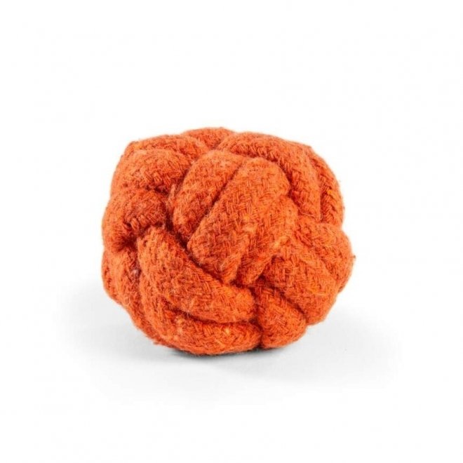 Little&Bigger Recycled Cotton Tauball Orange Hund - Hundeleker - Ball til hund
