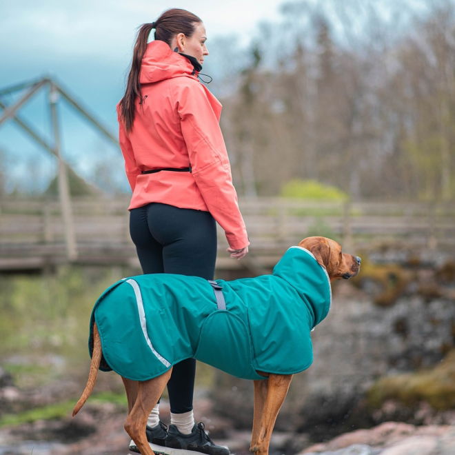 Pomppa Perus Hundedekken til Sele Blå/grønn