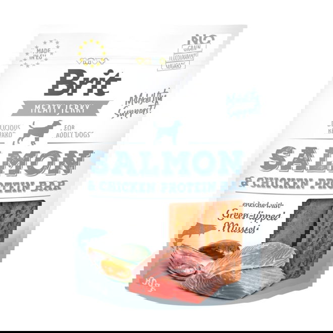 Brit Care Meaty Jerky Proteinbar Salmon 80 g
