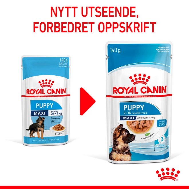 Royal Canin Maxi Puppy in Gravy(10x140g)