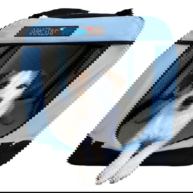 PetEasy x VetZoo Transportbur Lyseblå