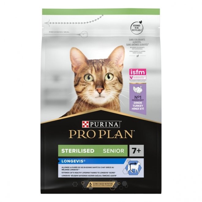 Purina Pro Plan Cat Senior Sterilised Longvis Turkey (3 kg)