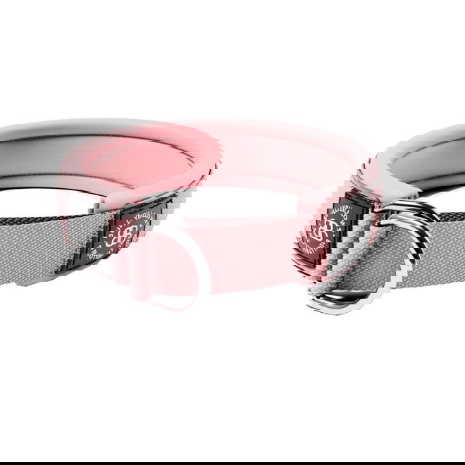 BullyBillows Hundehalsbånd Halvstrup Reflekterende Rosa 4 cm