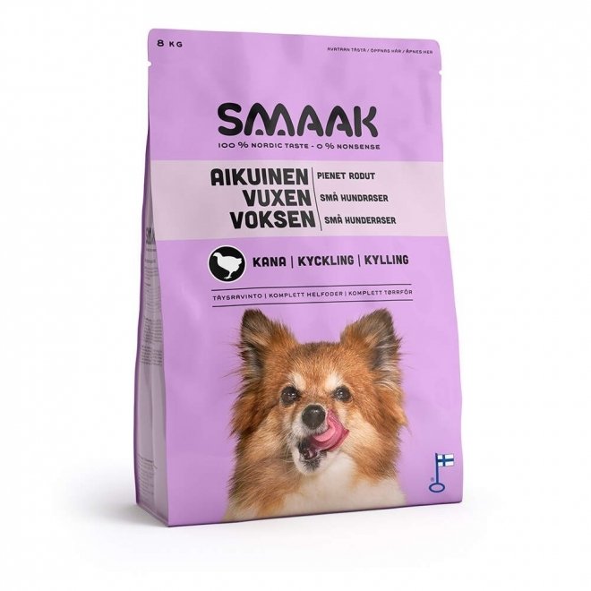 SMAAK Dog Adult Small Breed Kylling (8 kg)