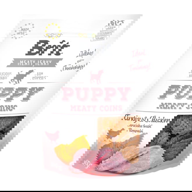 Brit Care Puppy Meaty Jerky Coins Turkey 80 g