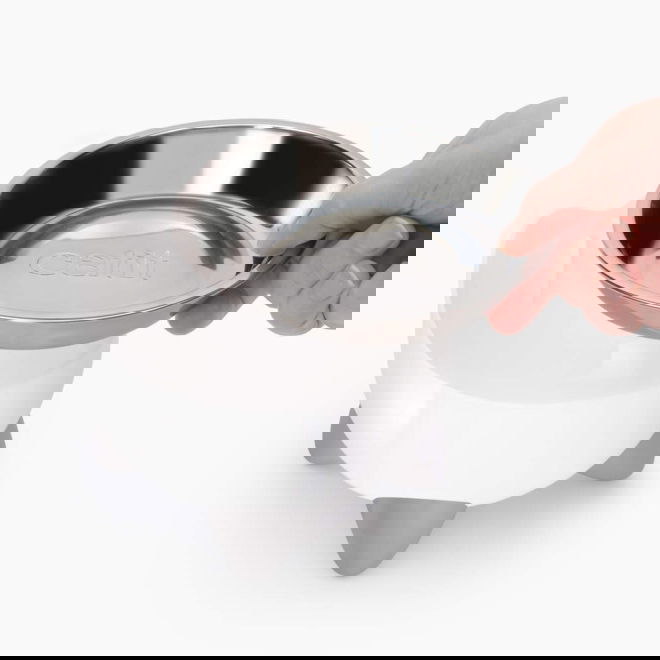 Catit Pixi Combo Kit Vattenfontän & Upphöjd Matskål Vit
