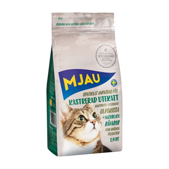 Mjau Kastrert utekatt (1,4 kg)