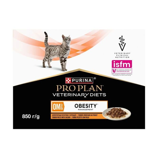 Purina Pro Plan Veterinary Diets Cat Obesity Management Chicken 10x85g