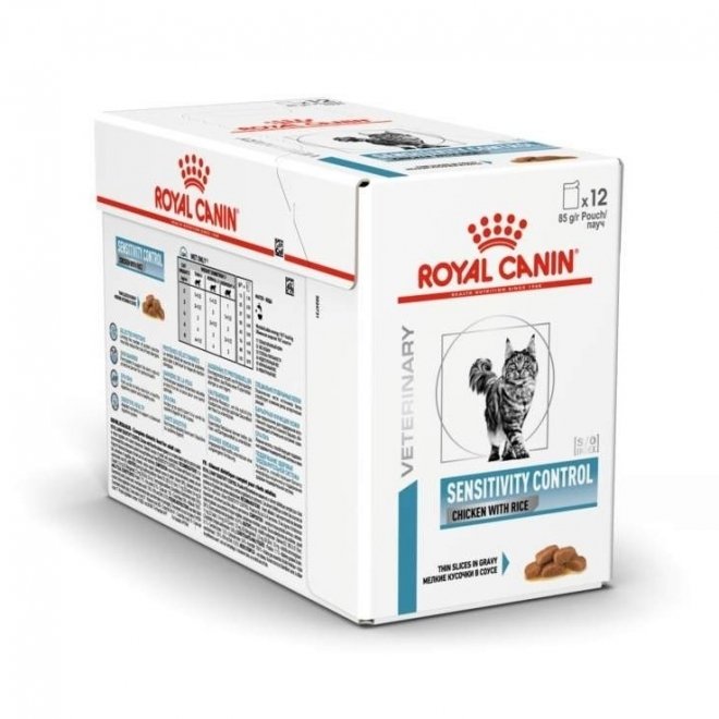 Royal Canin Veterinary Diets Cat Sensitivity Control Chicken with Rice 12x85 g Veterinærfôr til katt - Fôrallergi
