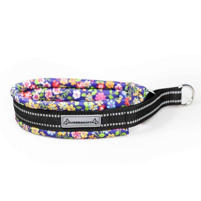 Kusse&Kutta Hundehalsband Lycra Bred Modell Blomster