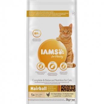 Iams for Vitality Cat Adult Hairball Chicken (3 kg)