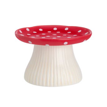 Little&Bigger Mushroom Love Upphöjd Kattskål Flugsvamp
