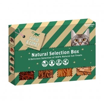 Rosewood Xmas Natural Treat Selection Godisbox för Katt 160 g