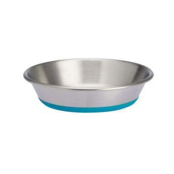 Basic Plain Rostfri Skål med Silikonbotten 200 ml (Turkos)