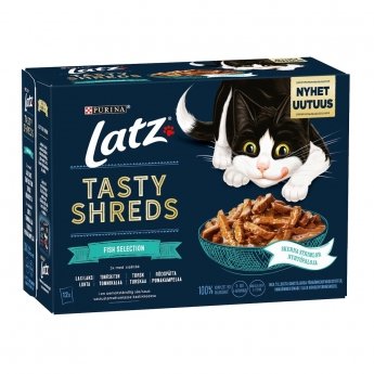 Latz Tasty Shreds Fish Selection Multipack 12x80 g
