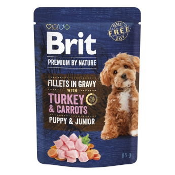Brit Premium by Nature Dog Puppy & Junior Turkey & Carrot 85 g