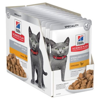 Hills Science Plan Sterilised Kitten Chicken 12x85 g