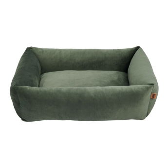 Basic WellB Velvet Ortopedisk Hundbädd/Kattbädd Grön (80 x 60 cm)