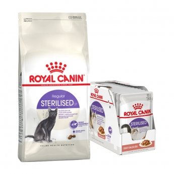 Royal Canin Sterilised 37 Torrfoder 10 kg+Royal Canin Sterilised Gravy Våtfoder 12x85 g