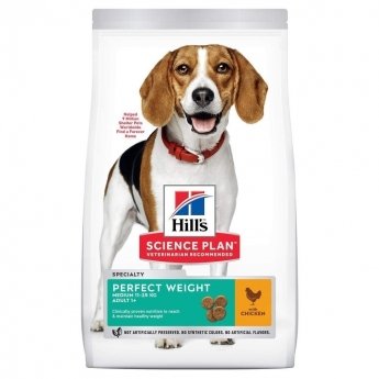 Hill&#39;s Science Plan Dog Adult Medium Perfect Weight Chicken