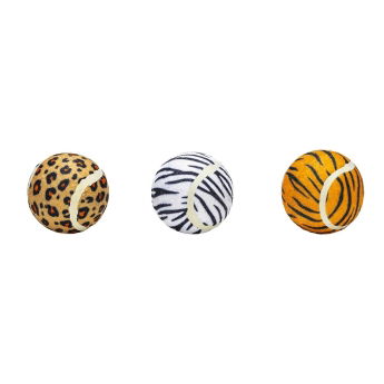 Beeztees Dog Jungle Tennisbollar Djurmönster 3-pack