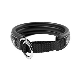 BullyBillows Hundhalsband Halvstryp Svart 3 cm