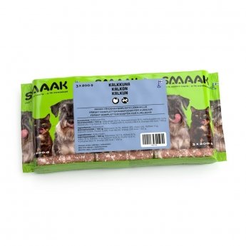 SMAAK Raw Complementary Turkey Minced Meat 500 g (3 x 200 g)