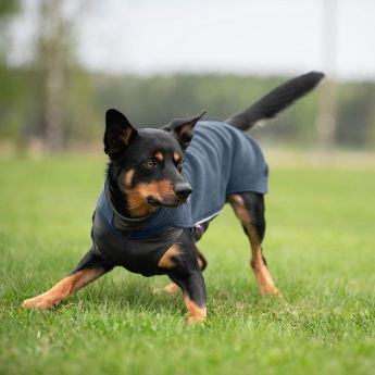 Pomppa Jumppa Fleecetäcke Hund Mörkblå