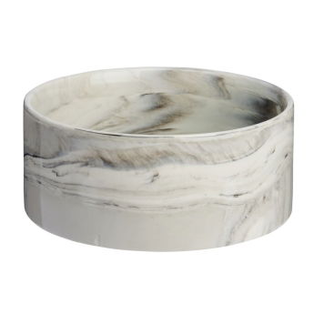 Basic Marble Keramikskål Vit/Grå
