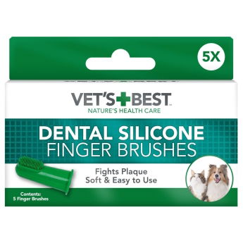 Vets Best Fingertandborstar i Silikon 5-pack