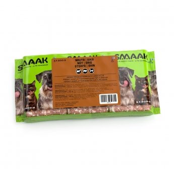 SMAAK Raw Complementary Beef & Pork Minced Meat 500 g (3 x 200 g)