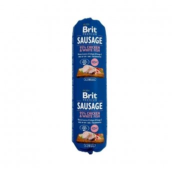 Brit Premium Köttkorvar Kyckling & Vit Fisk