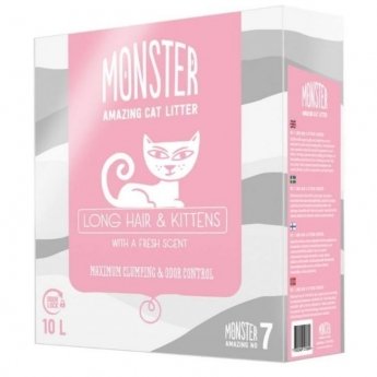 Monster Kattsand Long Hair & Kittens Scented 10 liter