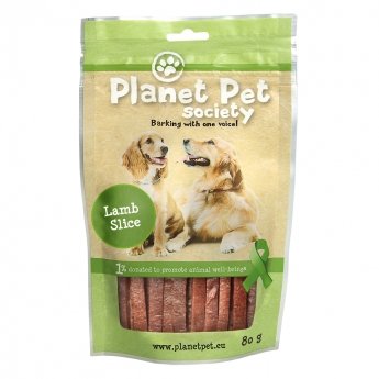 Planet Pet Society Lamb Strips 80 gram