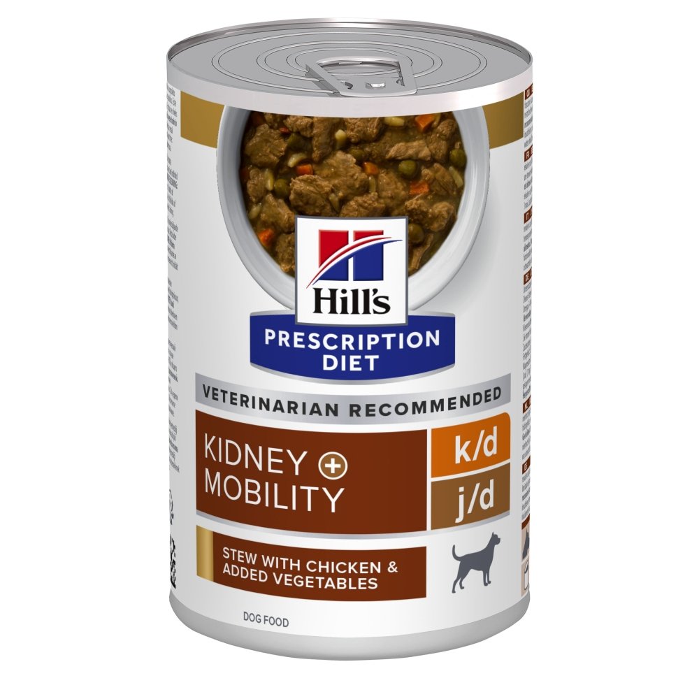Läs mer om Hill’s Prescription Diet Canine k/d j/d Kidney + Mobility Stew Chicken & Vegetables 354 g