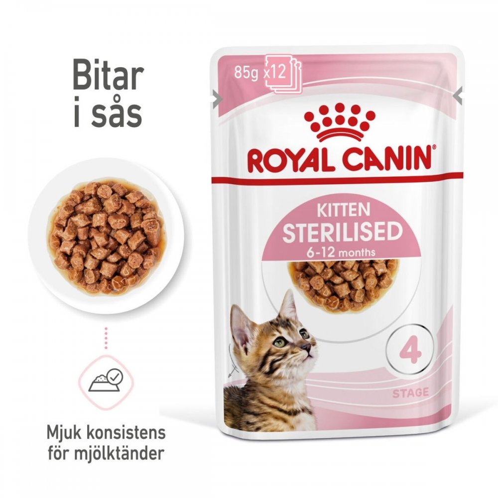 Royal Canin Kitten Sterilised Gravy 12×85 g
