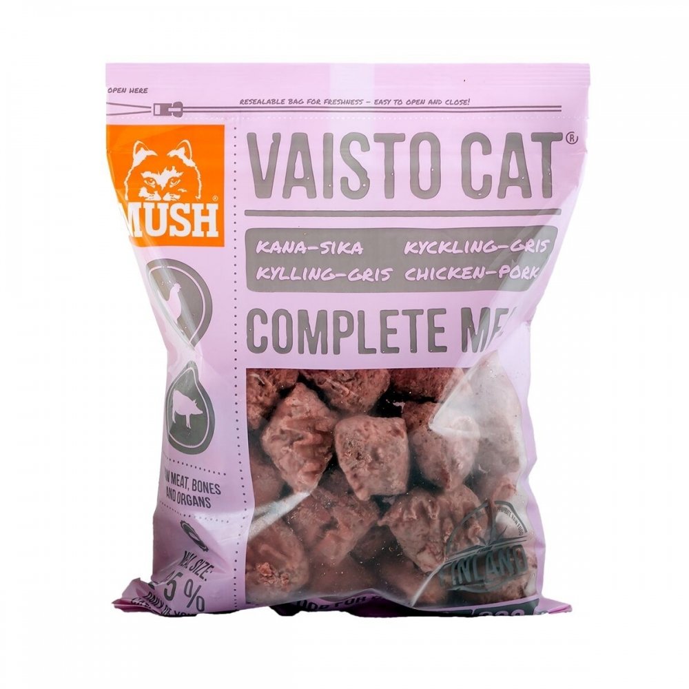 Läs mer om Mush Vaisto Cat Kyckling-Gris (800 g)