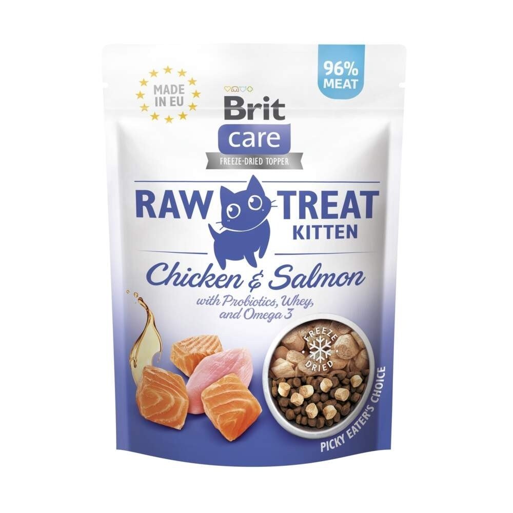 Läs mer om Brit Care Raw Treat Kitten Kyckling & Lax 40 g