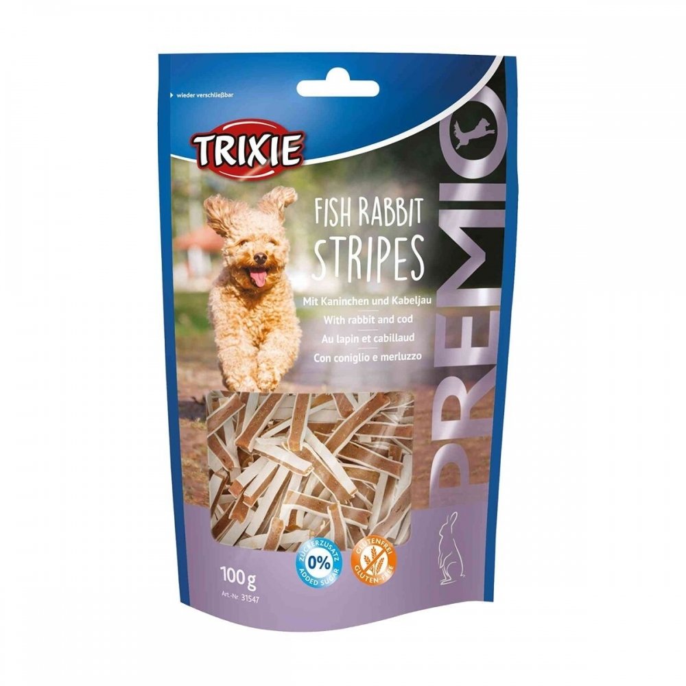 Alternativ bild 1 för Trixie Premio Fish Rabbit Stripes 100g