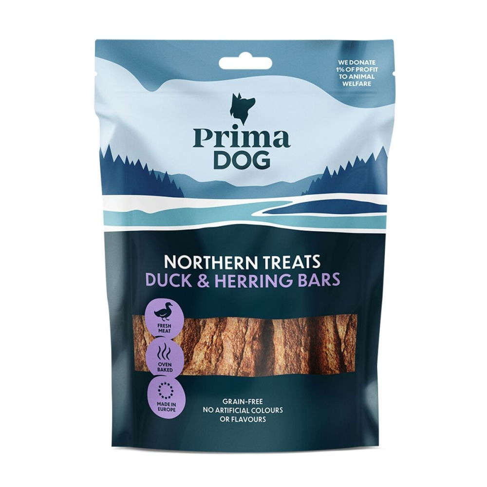 PrimaDog Northern Bars Hundtugg Anka & Sill 150 g