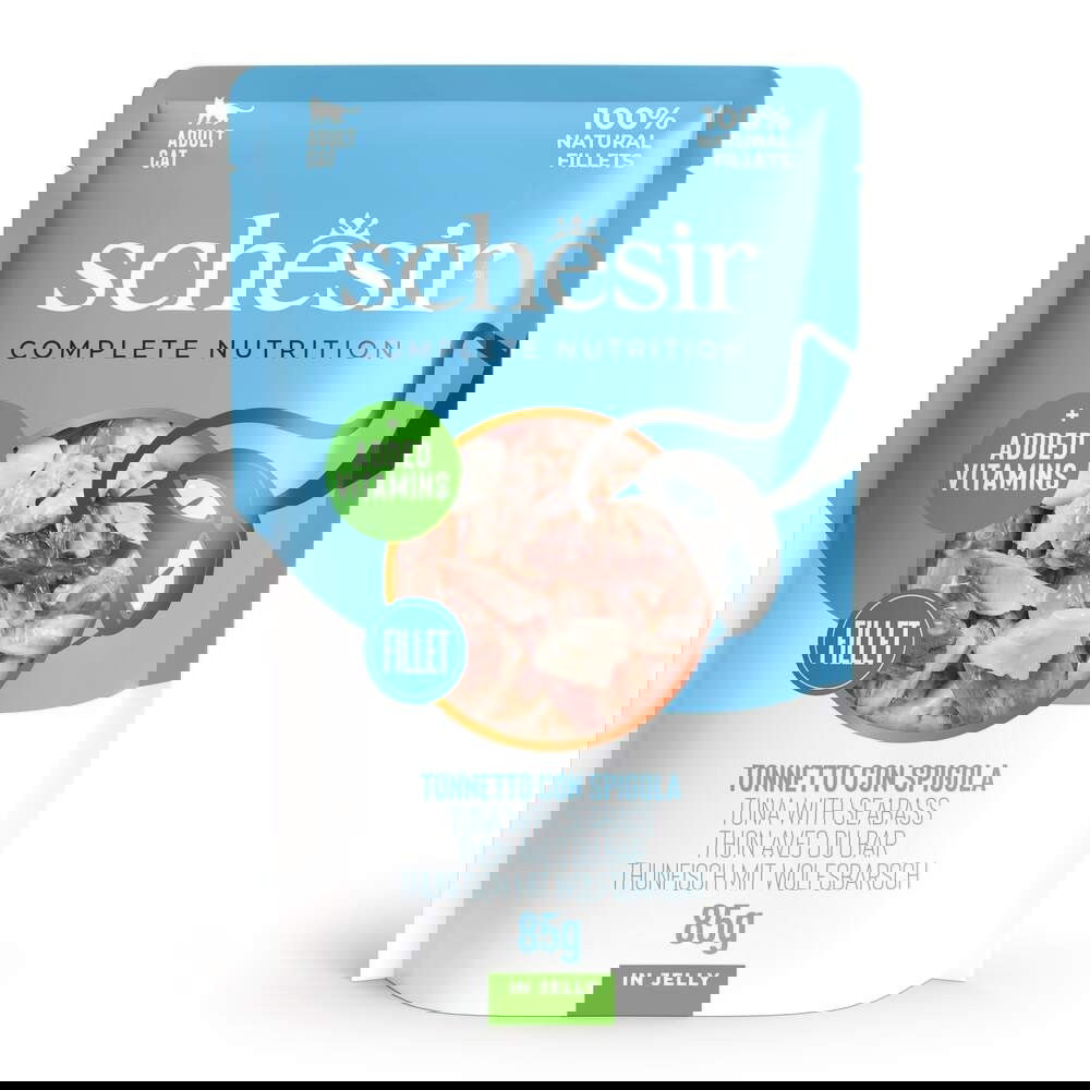 Schesir C&B Tuna with Sea bass in Jelly Pouch 85 g