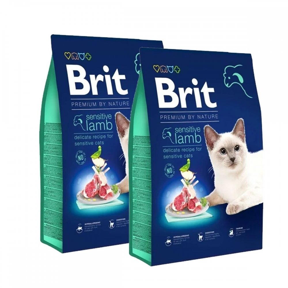 Brit Premium By Nature Cat Sensitive Lamb 2×8 kg